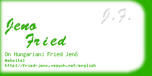 jeno fried business card