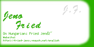 jeno fried business card